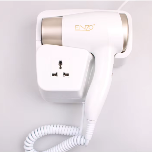 مجفف الشعر الحائطي - تجفيف سريع و وحماية من الحرارة الزائدة مع تثبيت جداري قوي