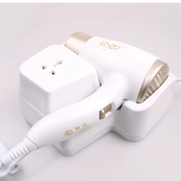 مجفف الشعر الحائطي - تجفيف سريع و وحماية من الحرارة الزائدة مع تثبيت جداري قوي